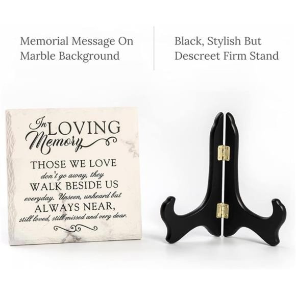 Sympathy Gifts for Loss of Loved One In Memory of Mother Father Plaque withStand - Picture 2 of 6